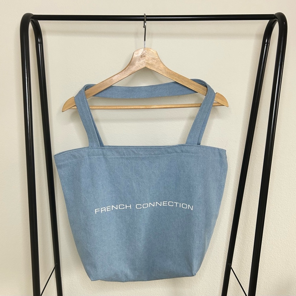 French Connection Denim Tote Bag Light Blue Logo – Brand New – Shoulder Bag